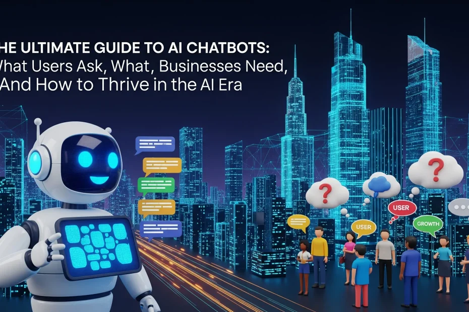 The Ultimate Guide to AI Chatbots: What Users Ask, What Businesses Need, and How to Thrive in the AI Era